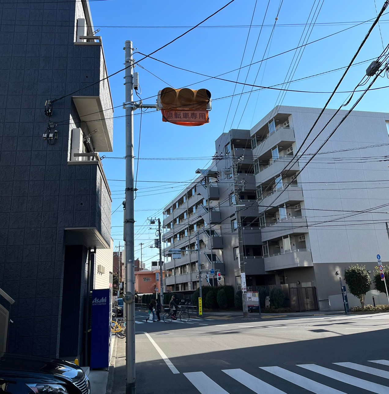 千川通り自転車専用信号設置確認